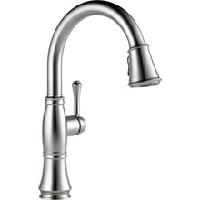 Load image into Gallery viewer, Delta 9197-AR-DST Cassidy 1-Handle Pull-Down Kitchen Faucet Arctic Stainless
