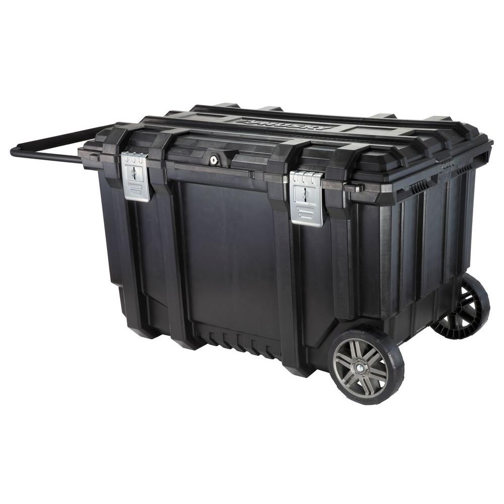 Husky 37 in. Mobile Job Box Utility Cart Black 896569