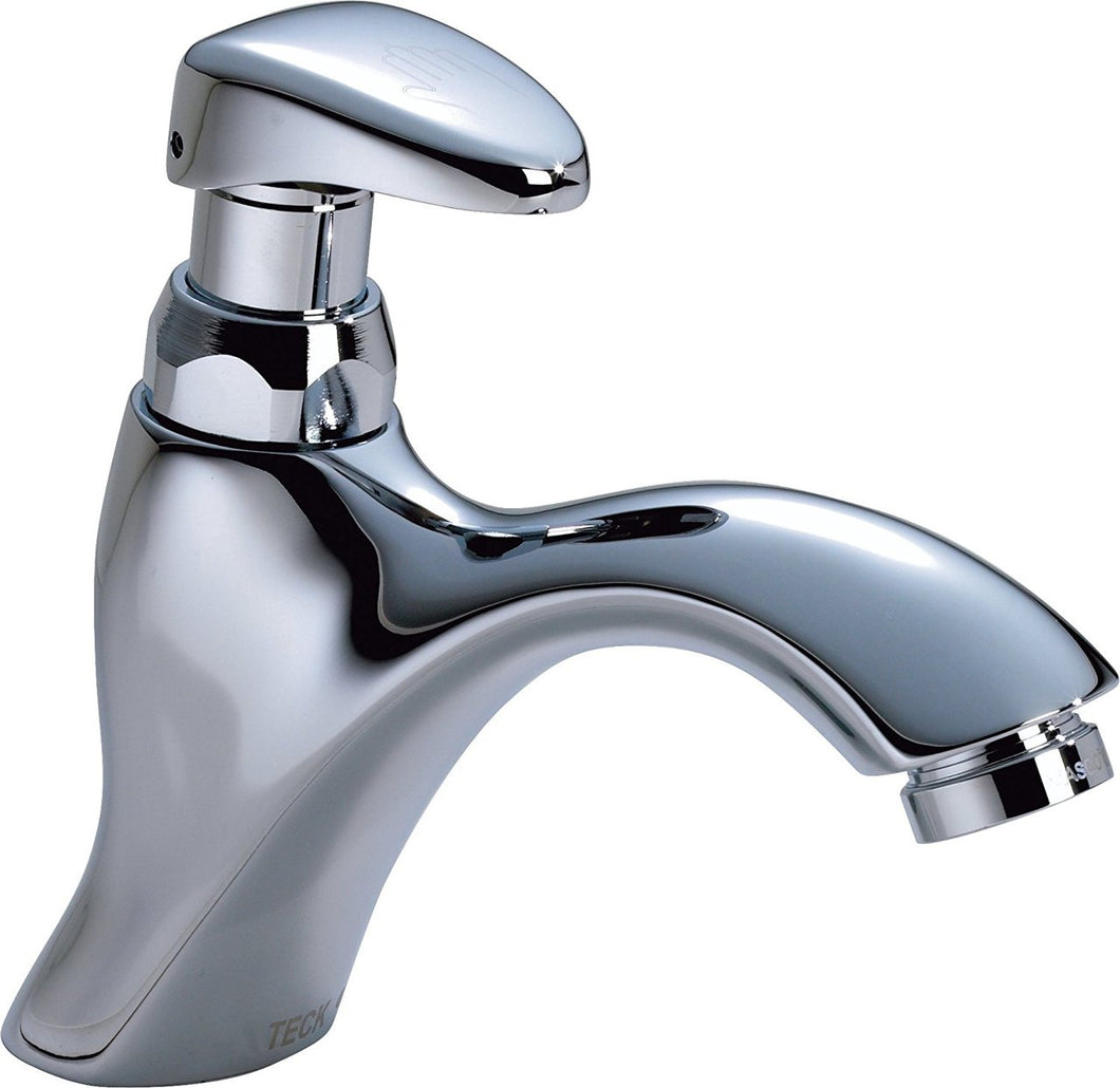 Delta 87T105 Single Hole Metering Slow-Close Bathroom Faucet, Chrome