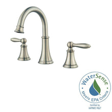 Load image into Gallery viewer, Pfister Courant 8&quot; Widespread 2-Handle Faucet Brushed Nickel LF-049-COKK
