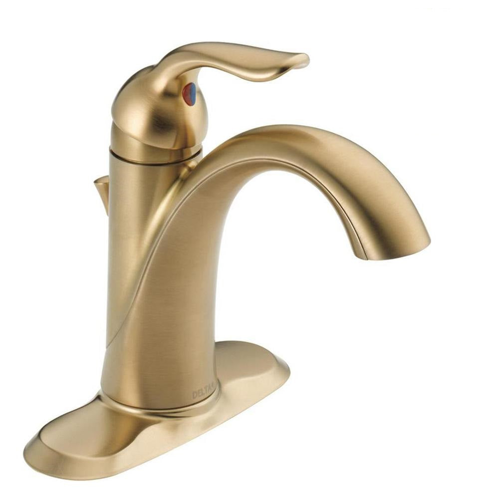 Delta 538-CZMPU-DST Lahara 1-Hole 1-Handle Bathroom Faucet, Champagne Bronze