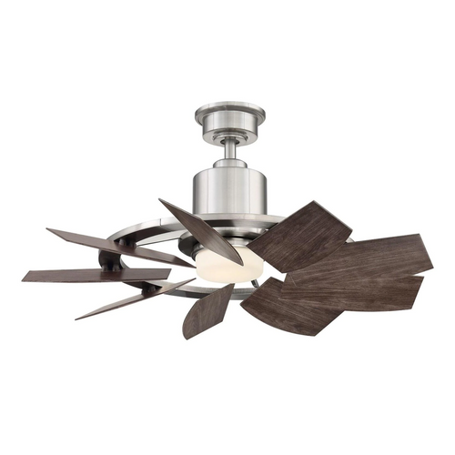 Home Decorators Stonemill 36 in. LED Outdoor Brushed Nickel Ceiling Fan AM689-BN
