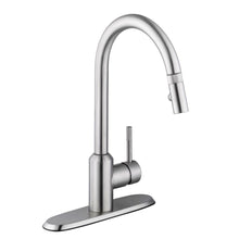 Load image into Gallery viewer, Schon 67706-0008D2 Axel 1-Handle Sprayer Kitchen Faucet Stainless Steel
