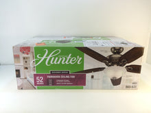 Load image into Gallery viewer, Hunter 53031 Fairhaven 52 in. Antique Pewter Indoor Ceiling Fan with Light Kit
