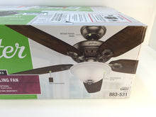 Load image into Gallery viewer, Hunter 53031 Fairhaven 52 in. Antique Pewter Indoor Ceiling Fan with Light Kit
