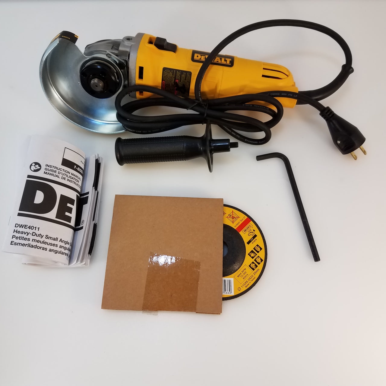 DEWALT 4-1/2 Small Angle Grinder With One-Touch Guard DWE4011