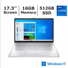 Load image into Gallery viewer, Laptop Hp 17T-CN00 17.3&quot; Intel i7-1165G7 16GB Ram 512GB SSD Windows 11, Silver
