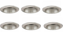 Load image into Gallery viewer, 6-PACK Progress Lighting 4&quot; 12-Volt Brushed Nickel Recessed Baffle Trim P8037-09
