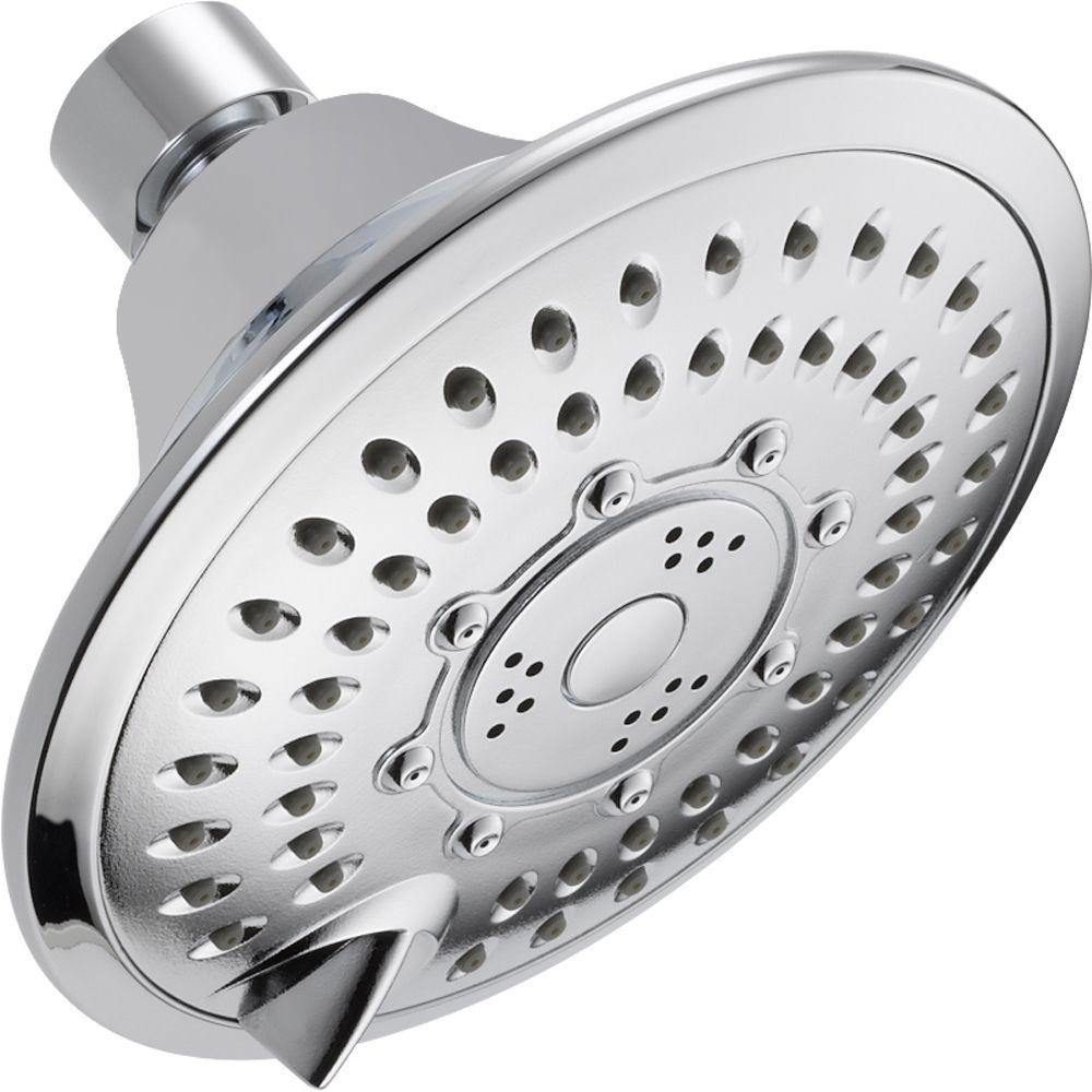 Delta 52683 Touch-Clean 5-Spray 5 in. Fixed Shower Head in Chrome