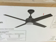 Load image into Gallery viewer, Home Decorators Collection 14726 Mercer 52 in. Matte Black Ceiling Fan 715927
