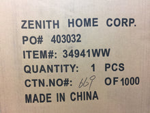 Load image into Gallery viewer, Zenith 34941WW Rustproof 46&quot; Aluminum Hoop Shaped Shower Rod in White
