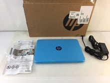 Load image into Gallery viewer, HP Stream 11-y010nr laptop11.6&quot; Intel Celeron N3060 1.6GHz 4GB 32GB Win10 Blue
