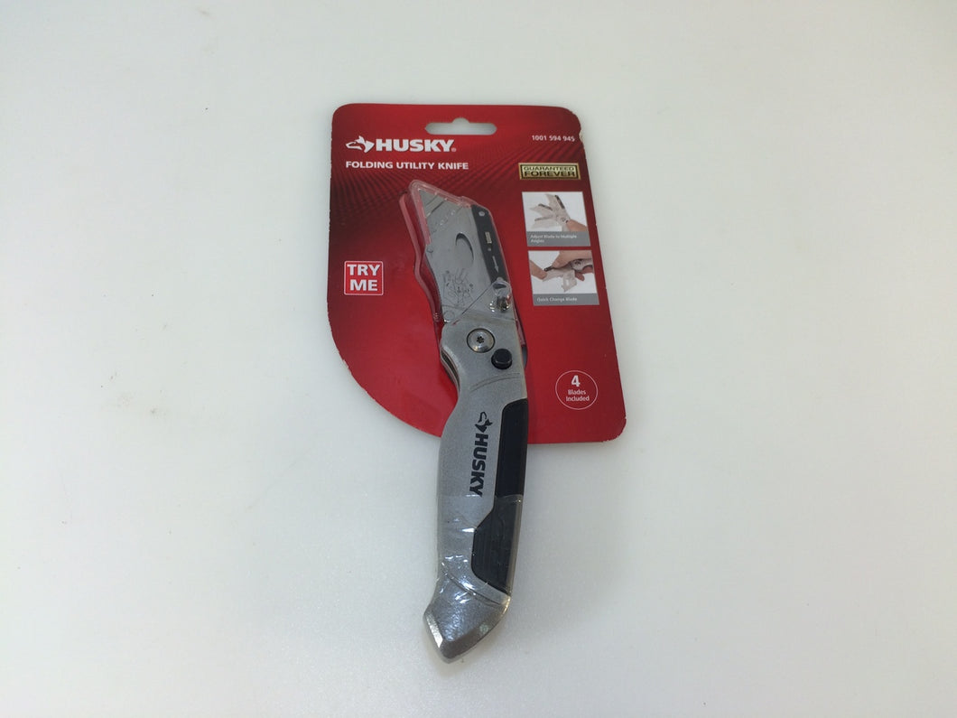 Husky Pro Folding Pocket Stainless Steel Utility Blade 1001594945