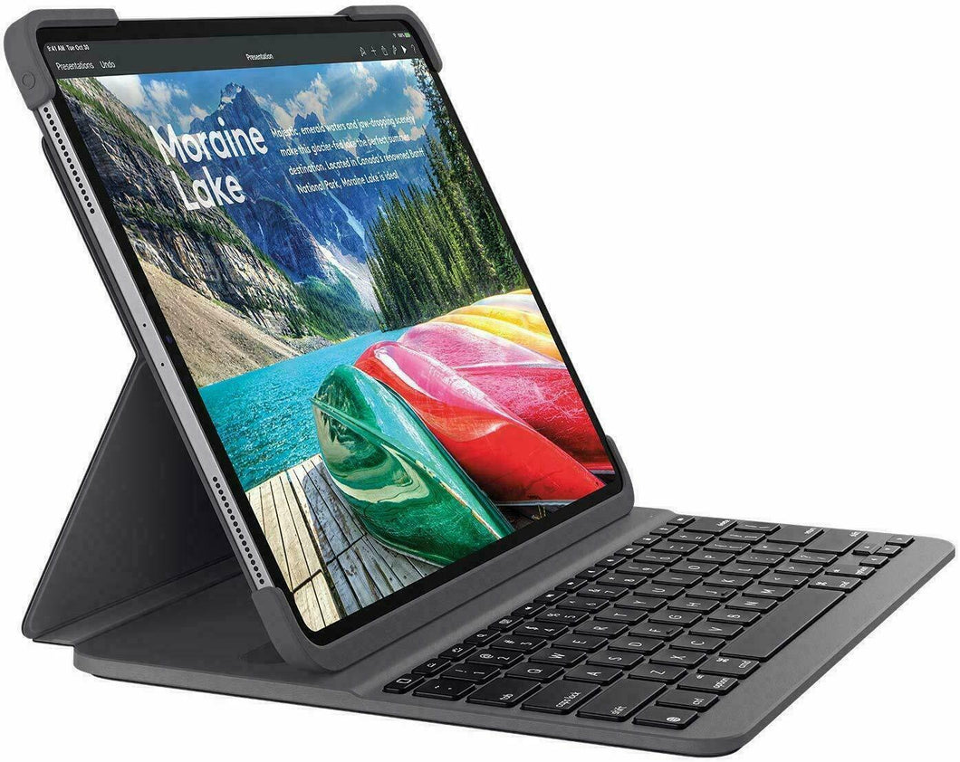 Logitech Slim Folio Pro Keyboard Case for iPad Pro 12.9-inch Gray 920-009146
