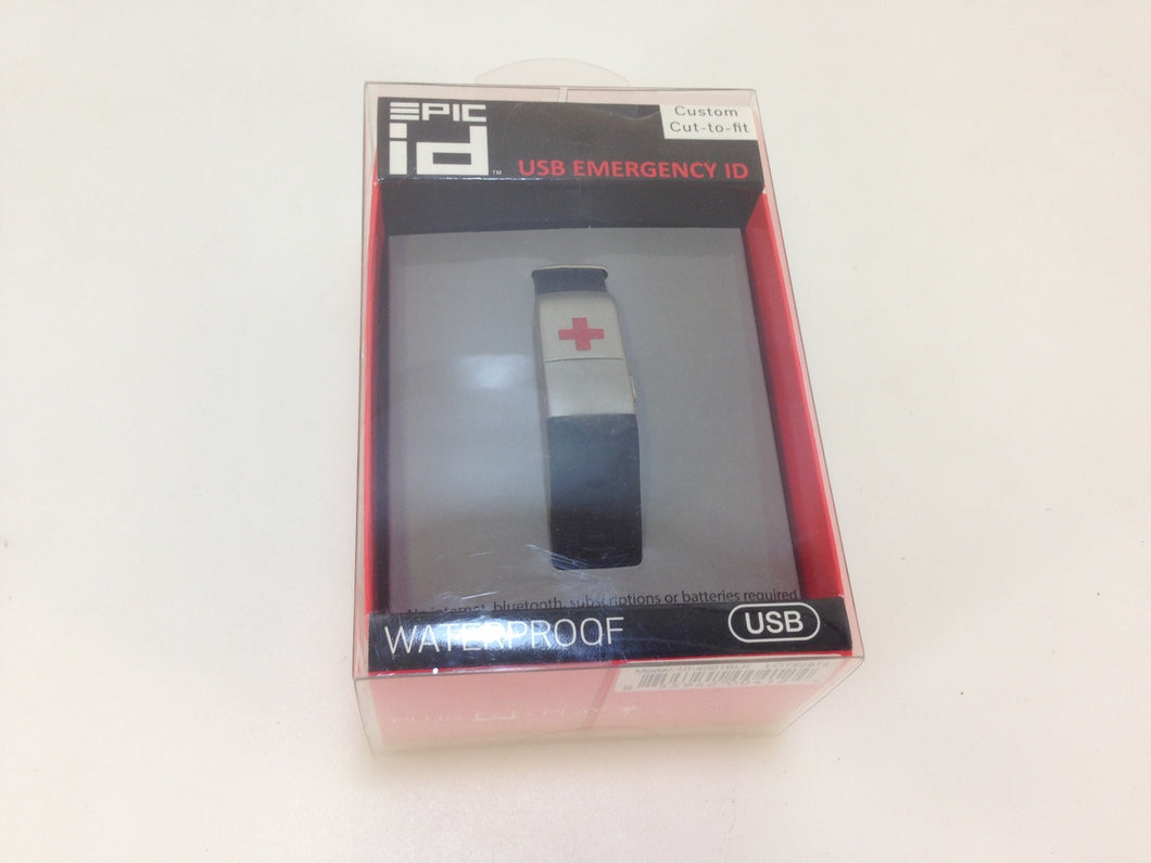 EPic-id 10-4001BLK USB Emergency ID Band, Black