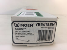 Load image into Gallery viewer, MOEN YB5418BN Kingsley 18 in. Towel Bar in Brushed Nickel
