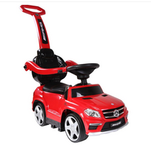 Load image into Gallery viewer, Best Ride On Cars Toddler 4-in-1 Mercedes Push Car Stroller w/ LED Lights - RED
