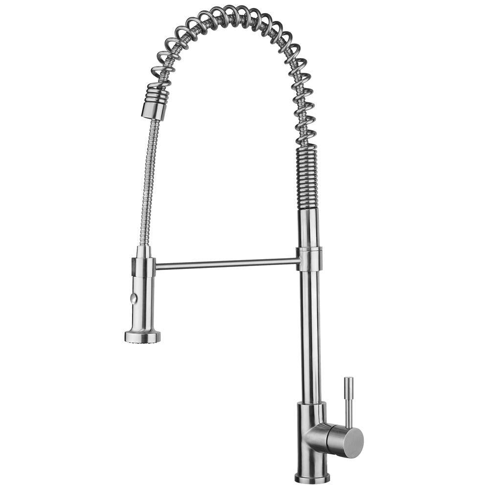 Whitehaus WHS1634-SK-PSS 1-Handle Lead Free Sprayer Faucet Stainless Steel