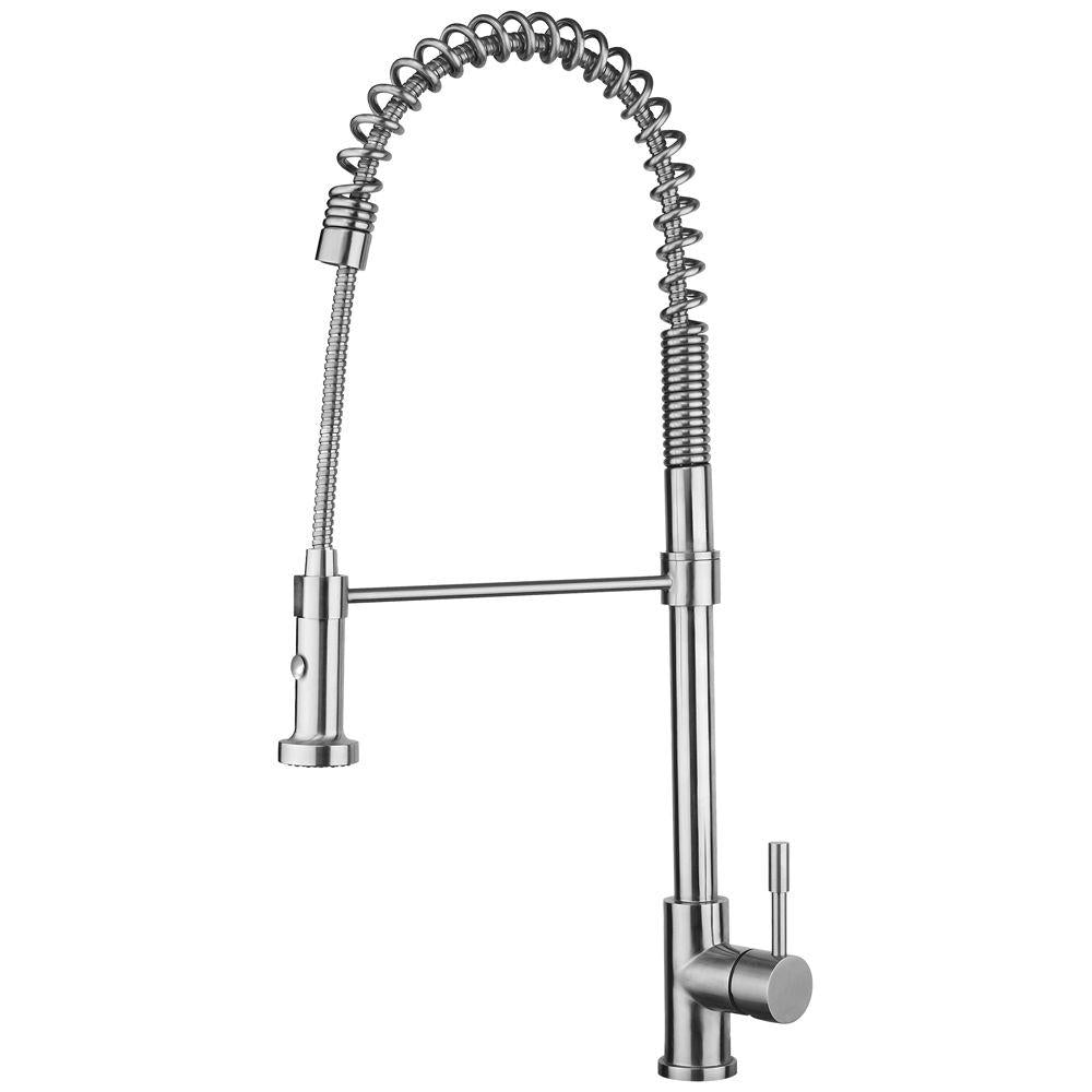 Whitehaus WHS1634-SK-PSS 1-Handle Lead Free Sprayer Faucet Stainless Steel