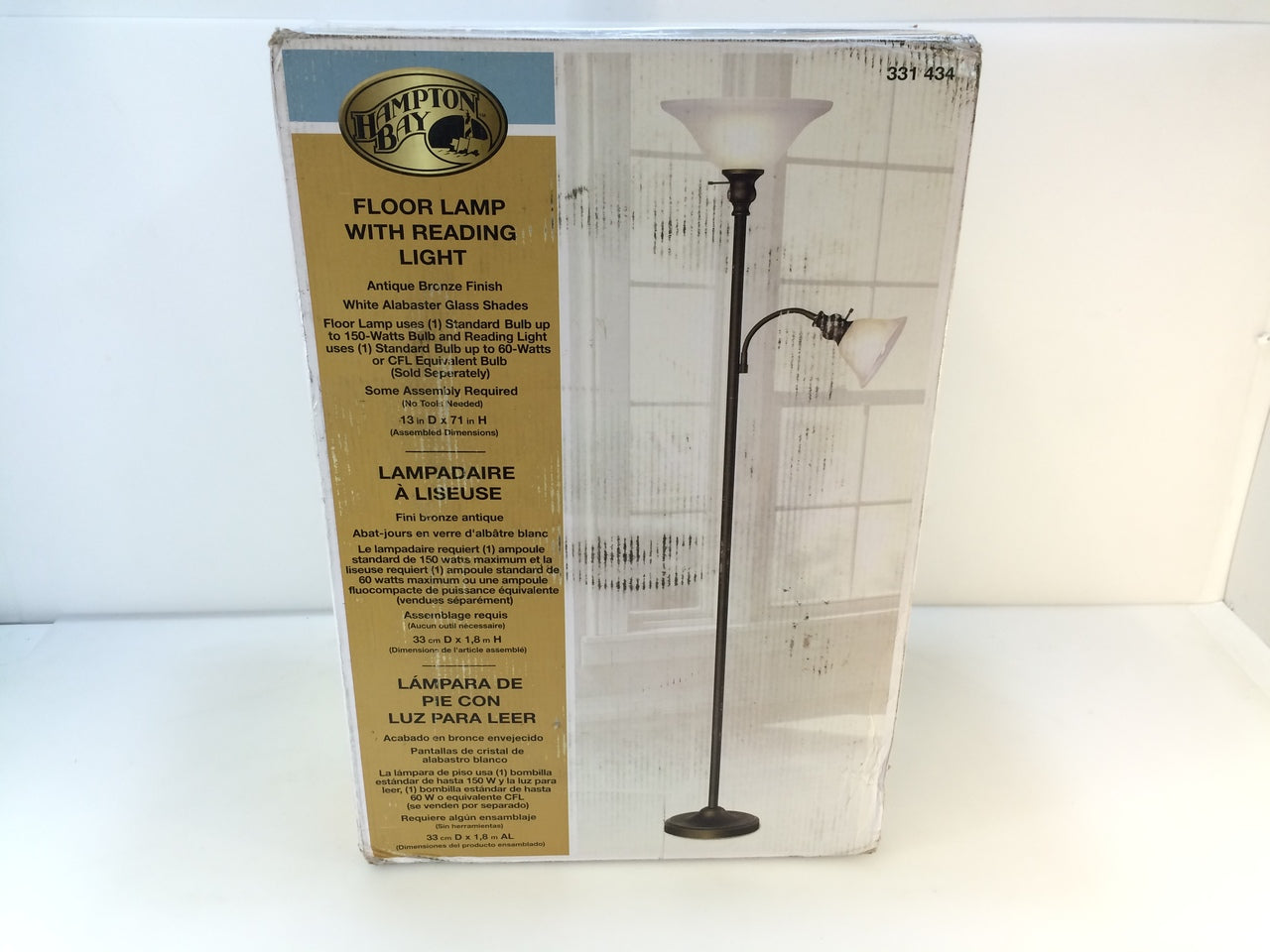 Hampton Bay HD11750FRABZC 71 in. Antique Bronze Floor Lamp 331434