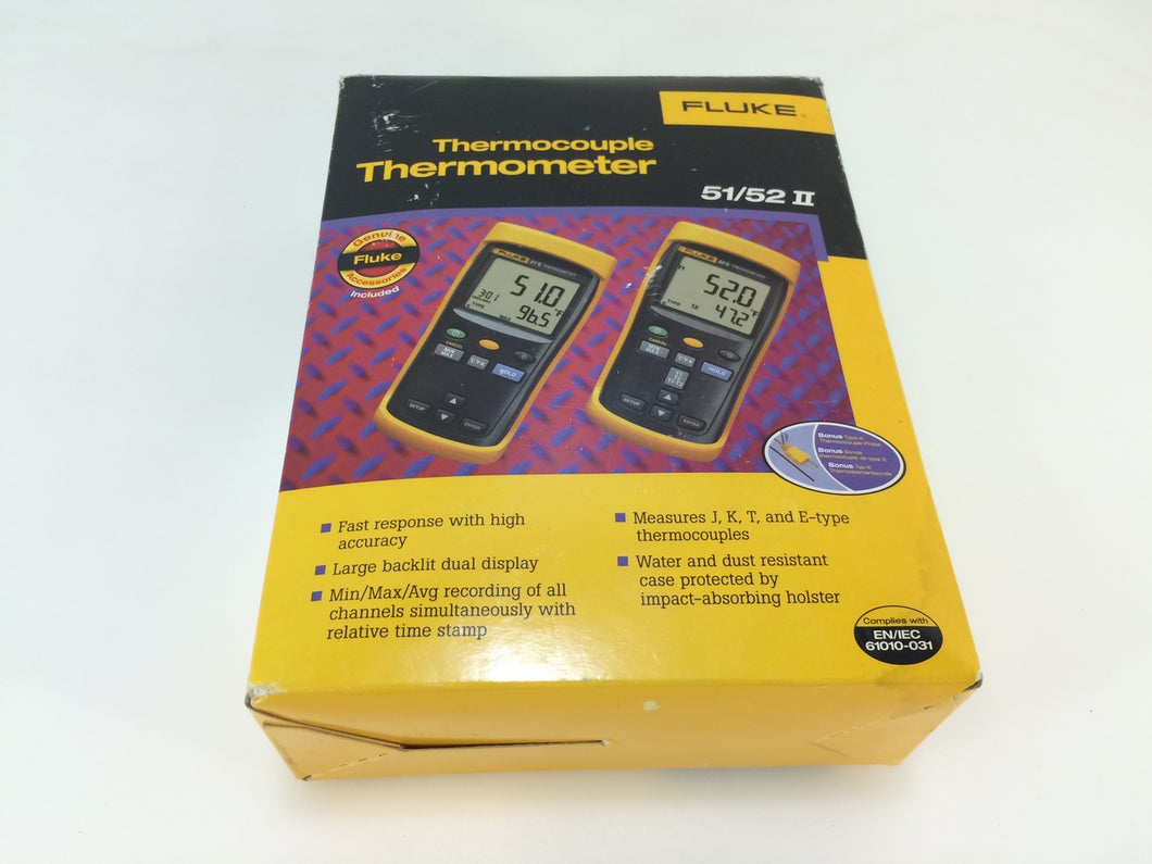 Fluke 51/52 II Thermocouple Digital Thermometer 51-2B