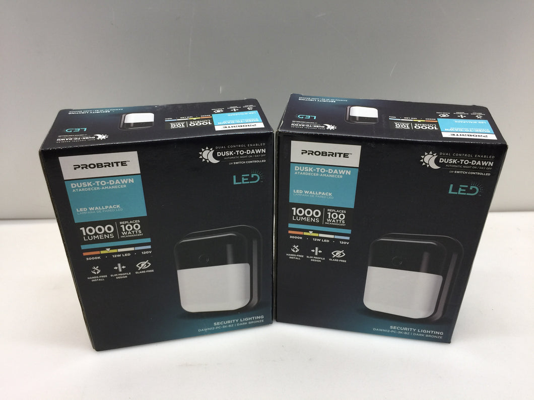 PROBRITE DAWN12-PC-3K-BZ Slim-Profile 12-Watt Integrated LED Wall Pack