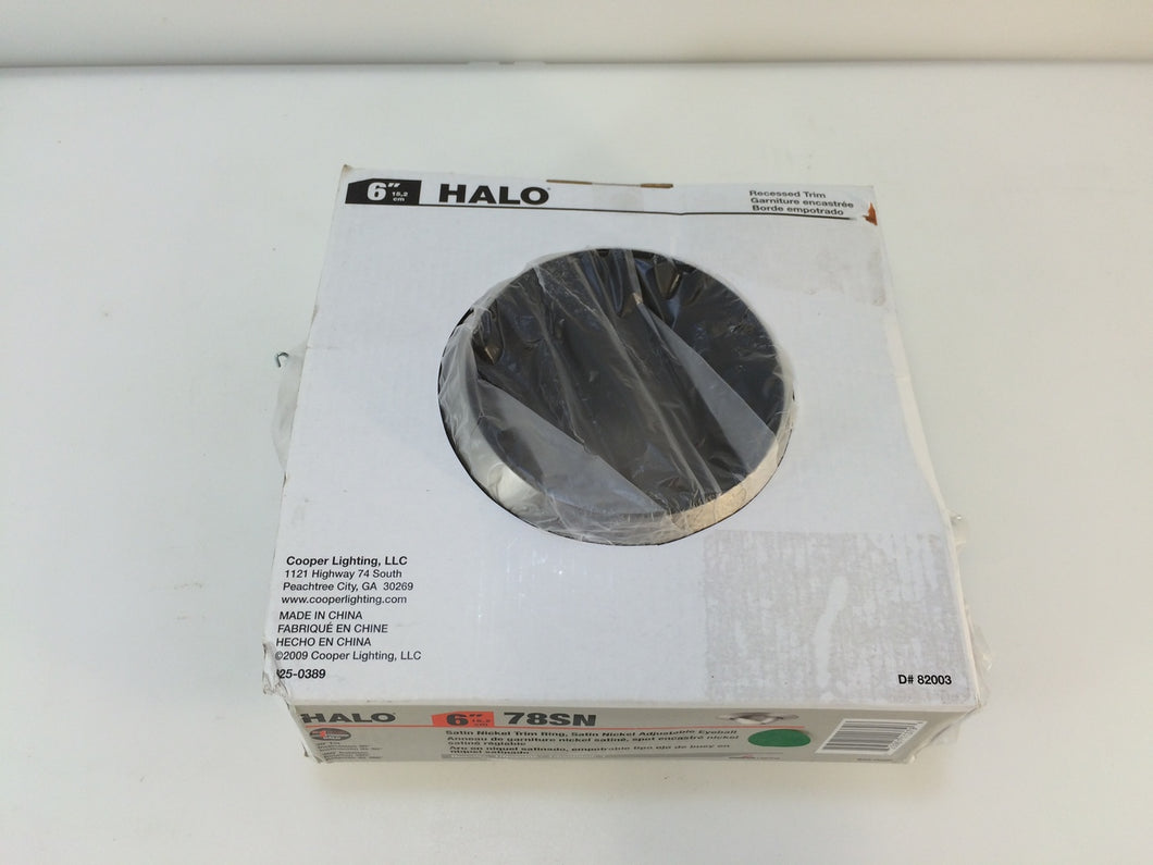 Halo 78SN 6-Inch Eyeball Light Trim, Satin Nickel