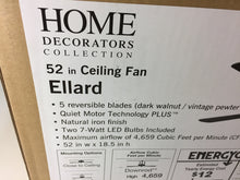 Load image into Gallery viewer, Home Decorators Collection YG629-NI Ellard 52&quot; Natural Iron Ceiling Fan 767633
