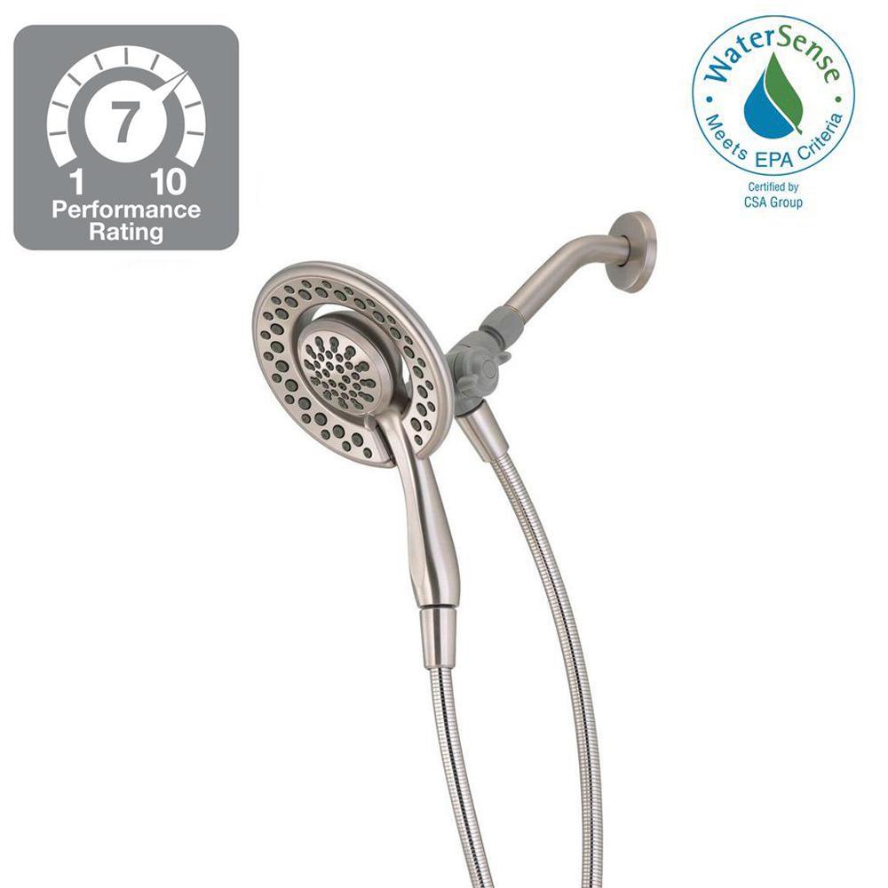 Delta 75486SN In2ition 4-Spray 2-in-1 Hand Shower Head Combo Kit Brushed Nickel