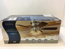 Load image into Gallery viewer, Harbor Breeze 40689 Centreville 42&quot; Brushed Nickel Flush Mount Ceiling Fan
