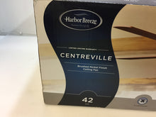 Load image into Gallery viewer, Harbor Breeze 40689 Centreville 42&quot; Brushed Nickel Flush Mount Ceiling Fan
