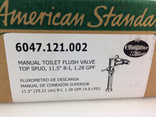 Load image into Gallery viewer, American Standard 6047.121.002 1.28GPF Manual FloWise Flush Valve 1.5&quot; Chrome
