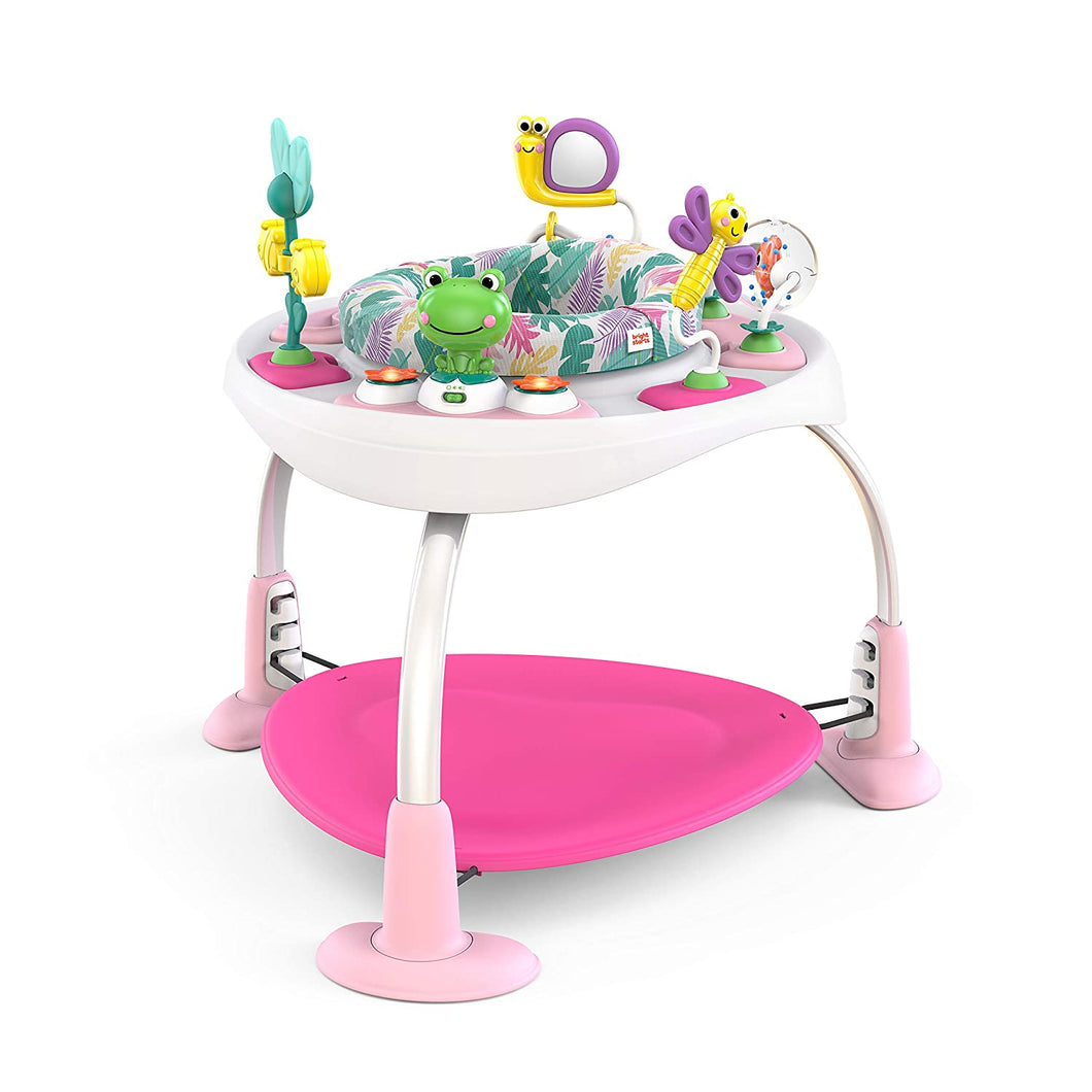 Bright Starts Bounce Bounce Baby 2-in-1 Activity Center Jumper & Table in Pink