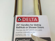 Load image into Gallery viewer, Delta SDBR003-PB-R Crestfield 20&quot; Handles for Sliding Shower Bathtub Door Brass
