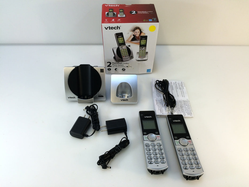 VTech CS6919-2 DECT 6.0 Cordless Phone with 2 Handsets Silver, NOB
