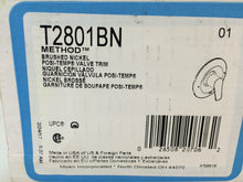 Load image into Gallery viewer, MOEN T2801BN Method 1-Handle Posi-Temp Valve Trim Kit Brushed Nickel
