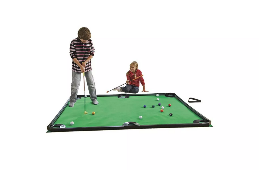 HearthSong Golf Pool Indoor Family Game With Wooden Accessories Kit 726595