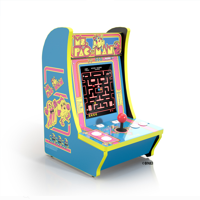 Arcade1Up Ms. PAC-MAN Counter-cade, 4 Games in 1, Tabletop