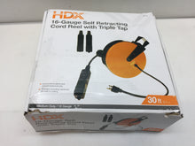 Load image into Gallery viewer, HDX HD-800 30 ft. 16/3 Heavy-Duty Retractable Extension Cord Reel
