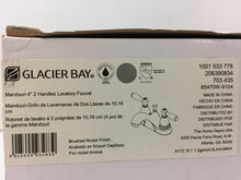 Load image into Gallery viewer, Glacier Bay 65470W-6104 Mandouri 4&quot; Centerset LowArc Bath Faucet Brushed Nickel
