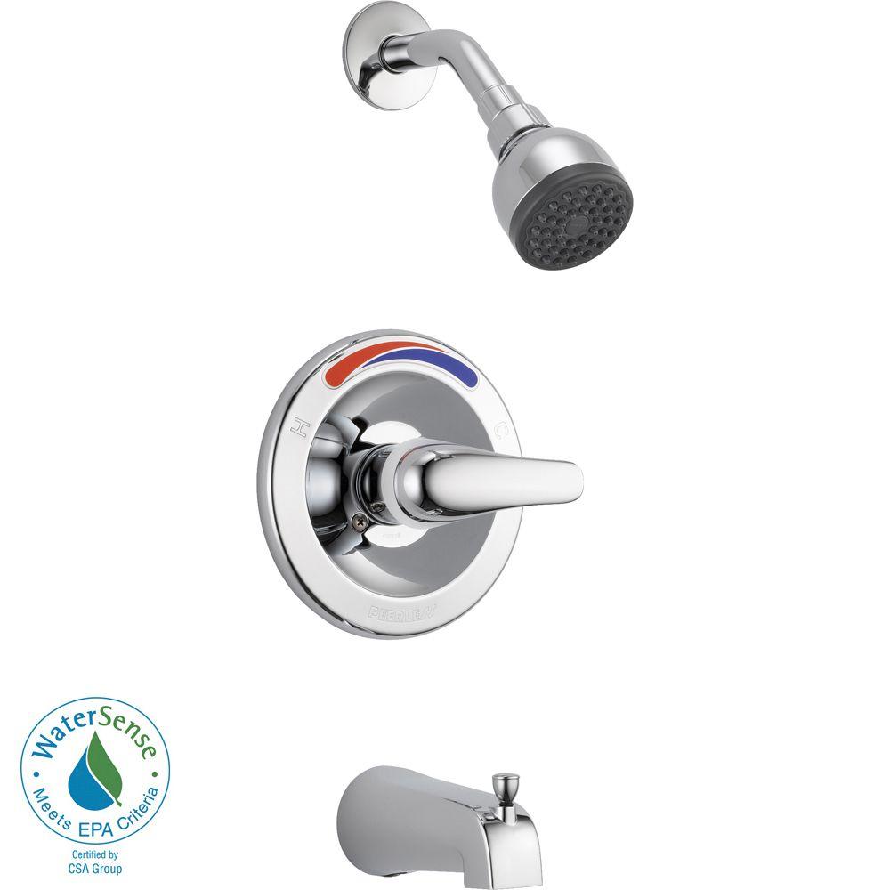 Peerless PTT188752 Single-Handle Tub and Shower Faucet Trim Kit in Chrome