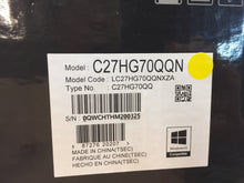 Load image into Gallery viewer, Samsung C27HG70QQN QLED 27in Curved Gaming Monitor, NOB
