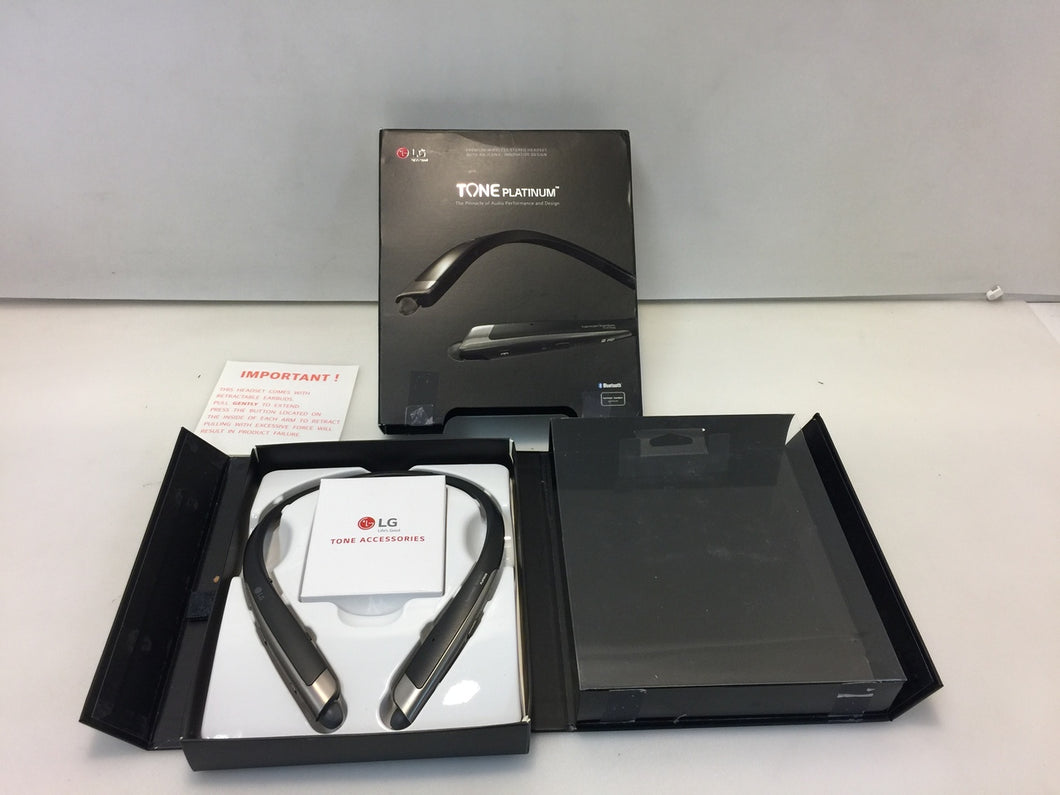 LG Tone Platinum HBS-1100 Wireless Bluetooth Headset Harman Kardon Black, NOB