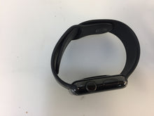 Load image into Gallery viewer, Apple Watch 42mm Stainless Steel Sapphire Crystal Case Black Band MJ3V2LL/A
