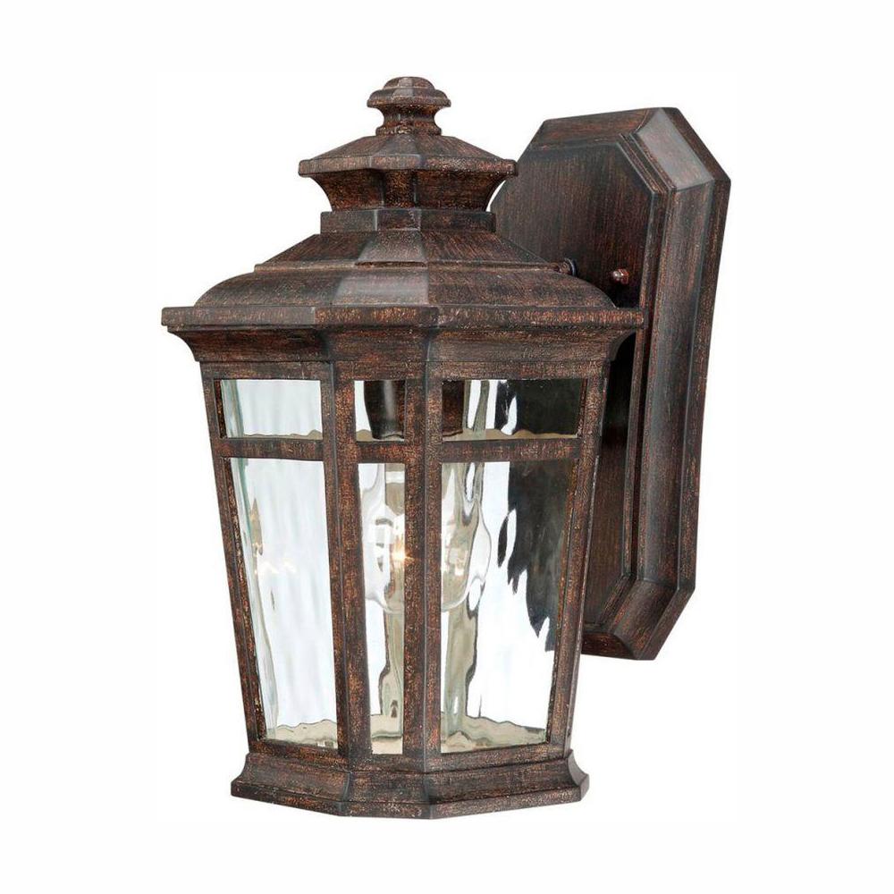 Home Decorators Waterton 1-Light Dark Ridge Bronze Wall Lantern Sconce 23123