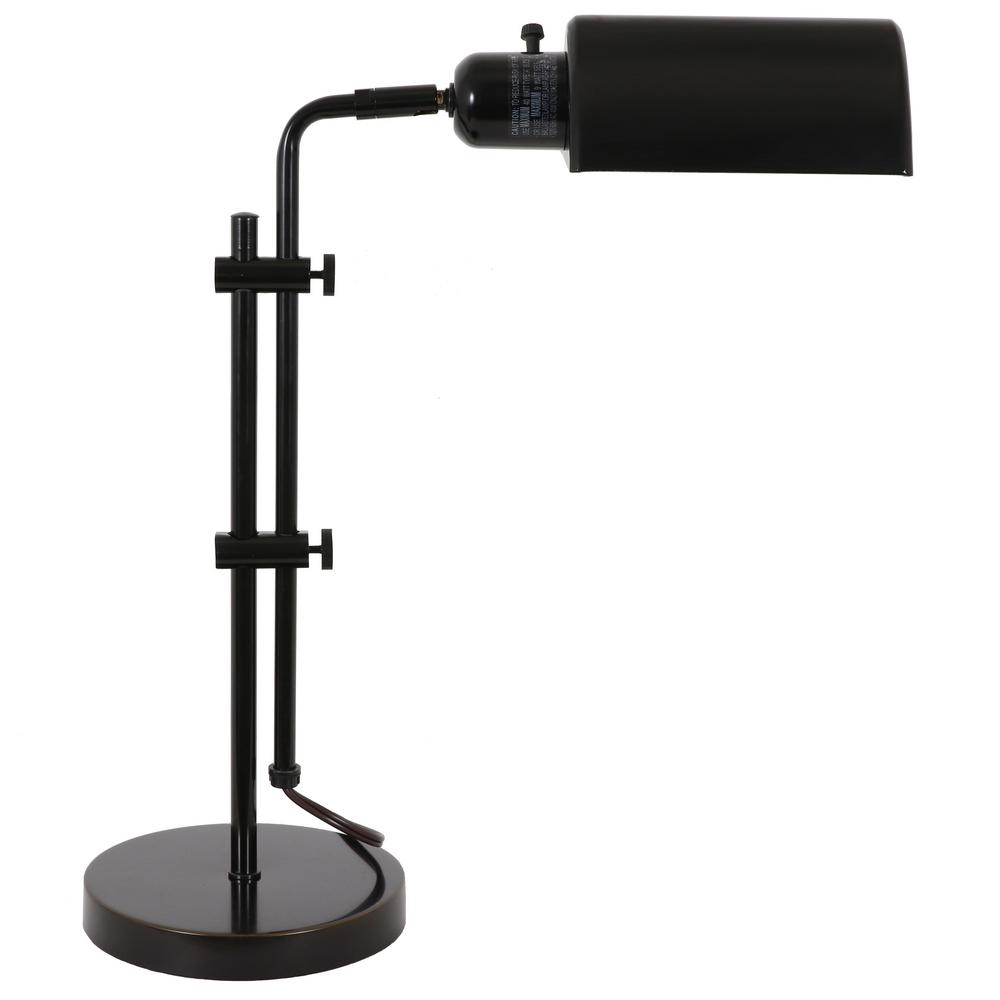 Decor Therapy Pharmacy 23 in. Bronze Adjustable Table Lamp with Shade TL20411