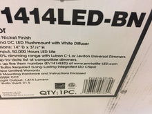 Load image into Gallery viewer, EnviroLite EV1414LED-BN 14&quot; Brushed Nickel LED Ceiling Low-Profile Flushmount
