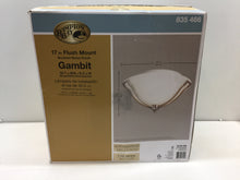 Load image into Gallery viewer, Hampton Bay 15700-018 Gambit 17 in. 3-Light Satin Nickel Flushmount
