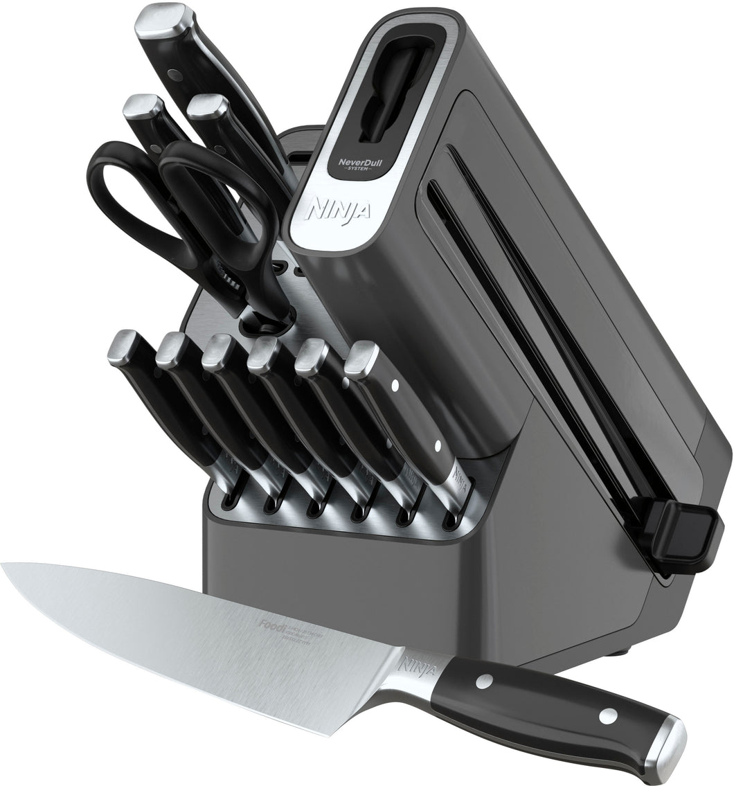 Ninja K32012 Foodi NeverDull Premium 12-Piece Knife Block Set Built-in Sharpener