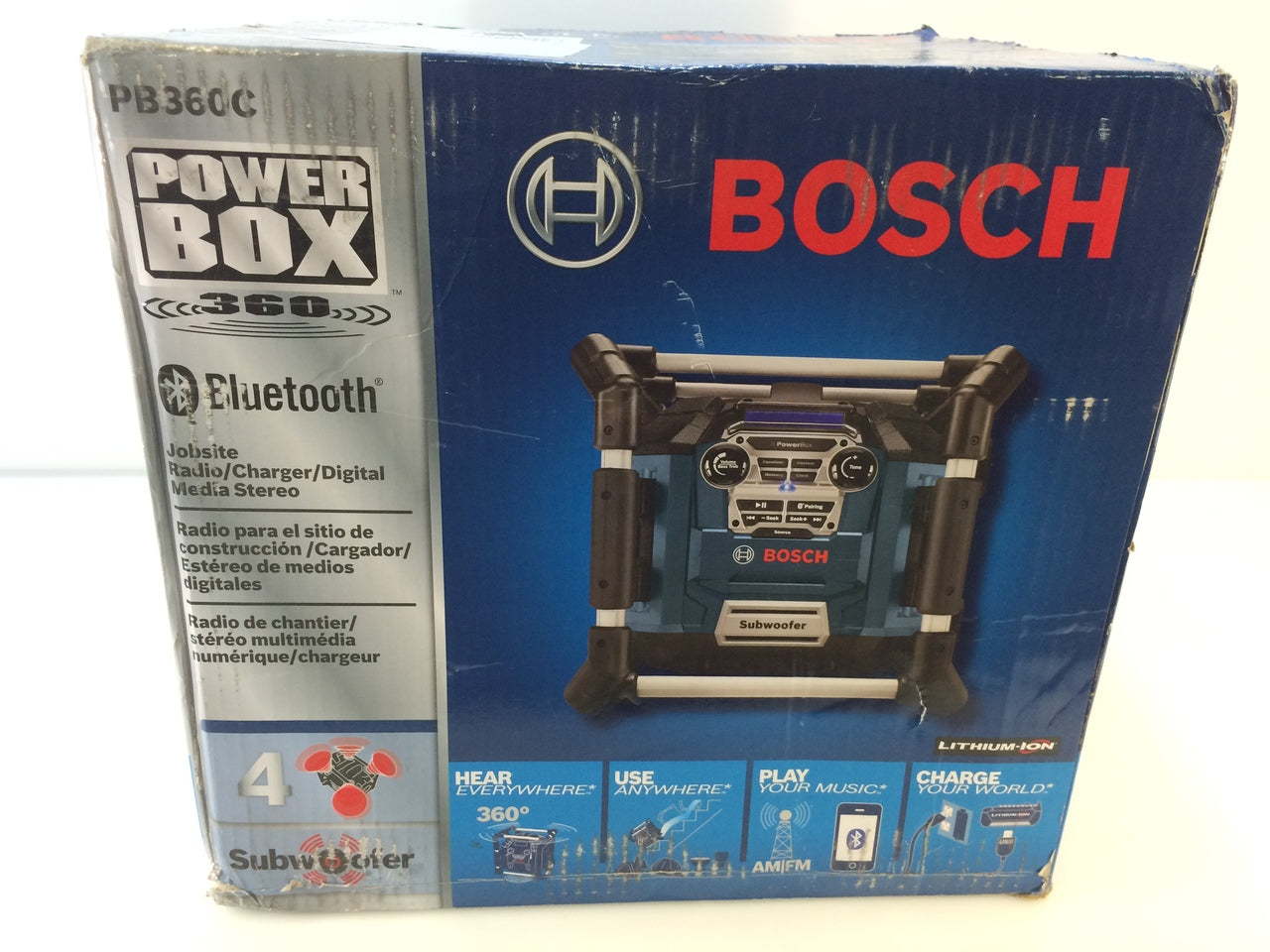 Bosch PB360C 18V Li-Ion Cordless Power Box Jobsite Radio